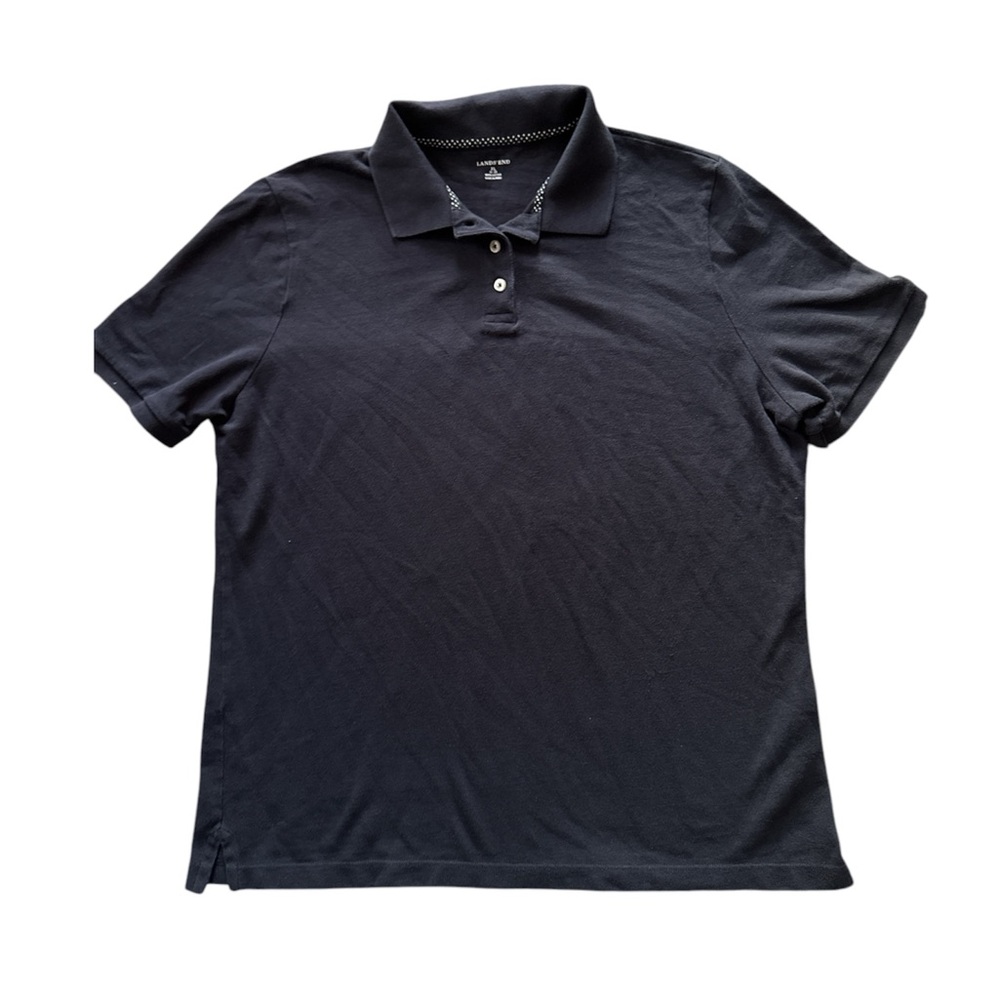 Women’s Land’s End Black Polo